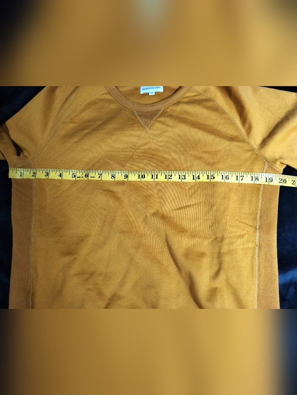 Spier & Mackay Premium Cotton Mustard Crewneck Sweatshirt Designer - XS - Picture 4 of 9
